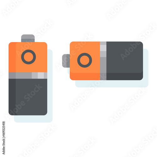 Essential Battery Power Illustrations of AA and AAA Batteries