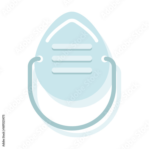 Medical face mask vector icon for personal protection from airborne viruses