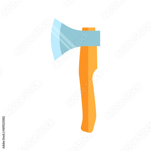 Simple Axe Icon on a White Background for Construction