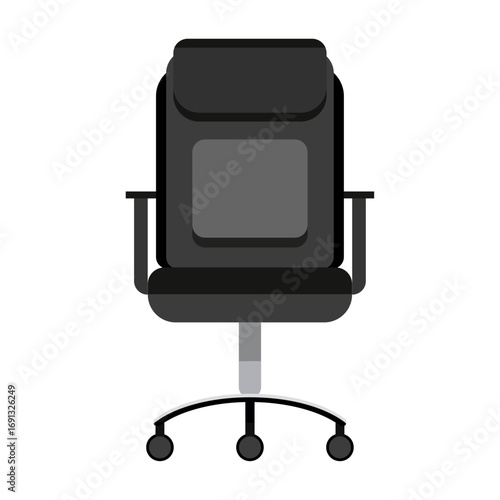 Comfortable ergonomic office chair vector illustration for a modern workplace