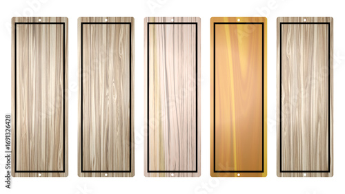 Photos 居酒屋さんのメニュー用のショートサイズ木札の 5セット（無記入です）