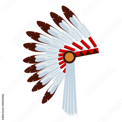 A traditional Indigenous feather headdress symbolizing tribal heritage and culture