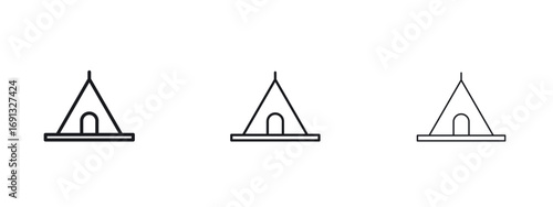 Foto Tent icon vector Logo Designs - Stock vectors.