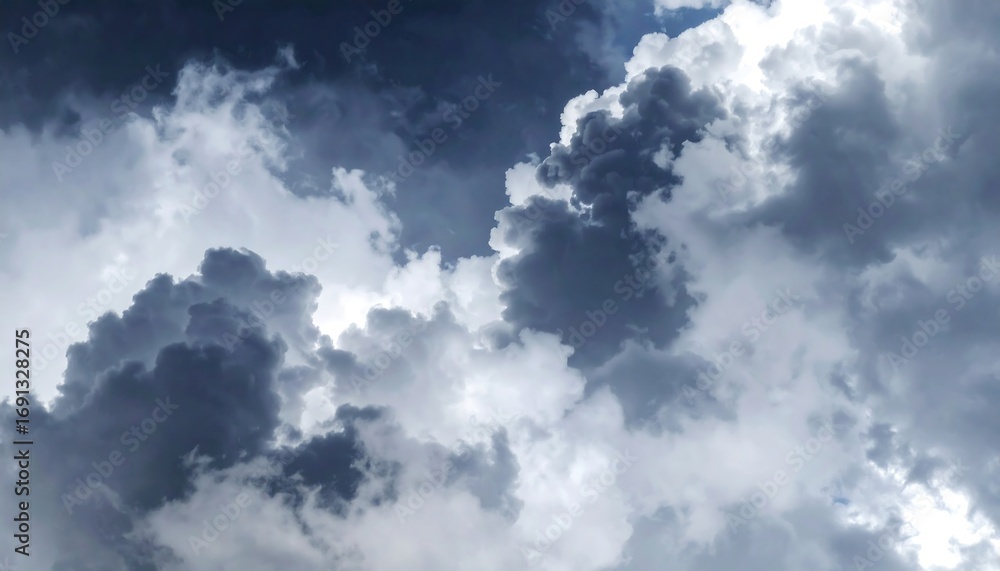 Obraz premium Dramatic sky with cumulus clouds