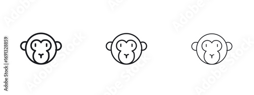 Photography Monkey icon vector Logo Designs - Stock vectors.