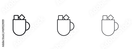 Marshmallows Mug icon vector Logo Designs - Stock vectors.