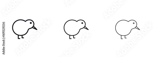 Kiwi bird icon vector Logo Designs - Stock vectors.