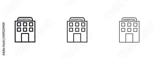 Hospital icon vector Logo Designs - Stock vectors.