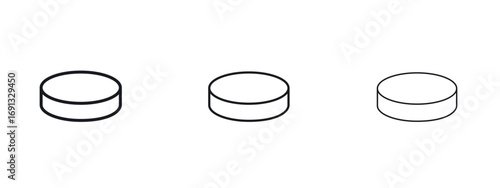 Hockey puck icon vector Logo Designs - Stock vectors.