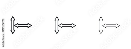 Height and width icon vector Logo Designs - Stock vectors.