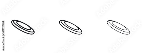 Flying disc icon vector Logo Designs - Stock vectors.