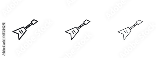 Canvas Print Electric Guitar icon vector Logo Designs - Stock vectors.
