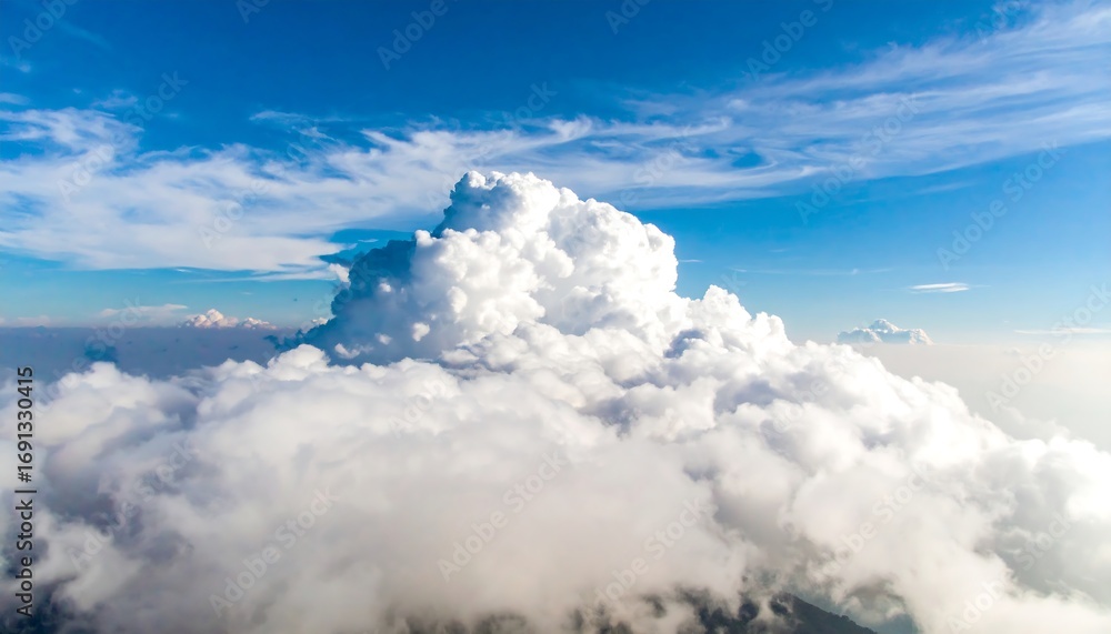 Fototapeta premium High-altitude view of cumulus clouds