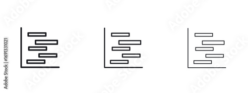 Chart gantt icon vector Logo Designs - Stock vectors.