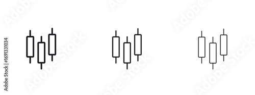 Chart candlestick icon vector Logo Designs - Stock vectors.