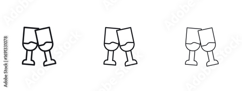 Champagne Glass icon vector Logo Designs - Stock vectors.