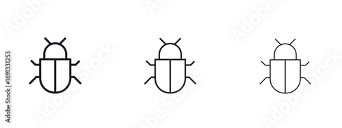Bugs icon vector Logo Designs - Stock vectors.