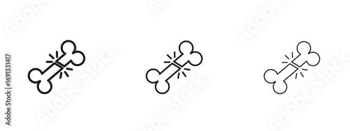 Bone break icon vector Logo Designs - Stock vectors.