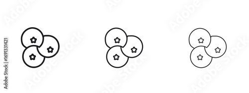 Blueberries icon vector Logo Designs - Stock vectors.