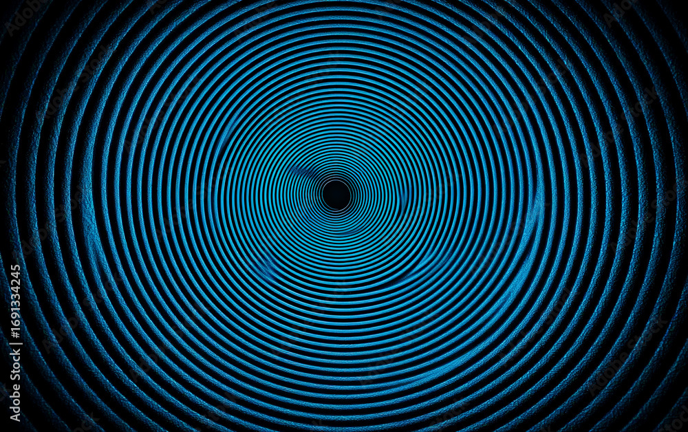 Obraz premium Abstract blue concentric circles forming a visually striking pattern