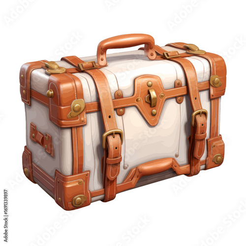 old suitcase isolated