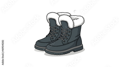 Warm and cozy winter boots ready for the snowy season.