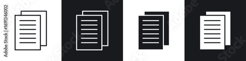 Fotografija Duplicate icons collection in black and white filled and line versions