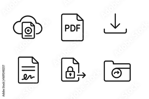 Icon Set of Devices. Outline icon set of CD/DVD playback devices: desktop player, laptop drive, portable player, car stereo, home