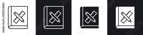 Cuadro en lienzo Brand guidelines icons collection in black and white filled and line versions