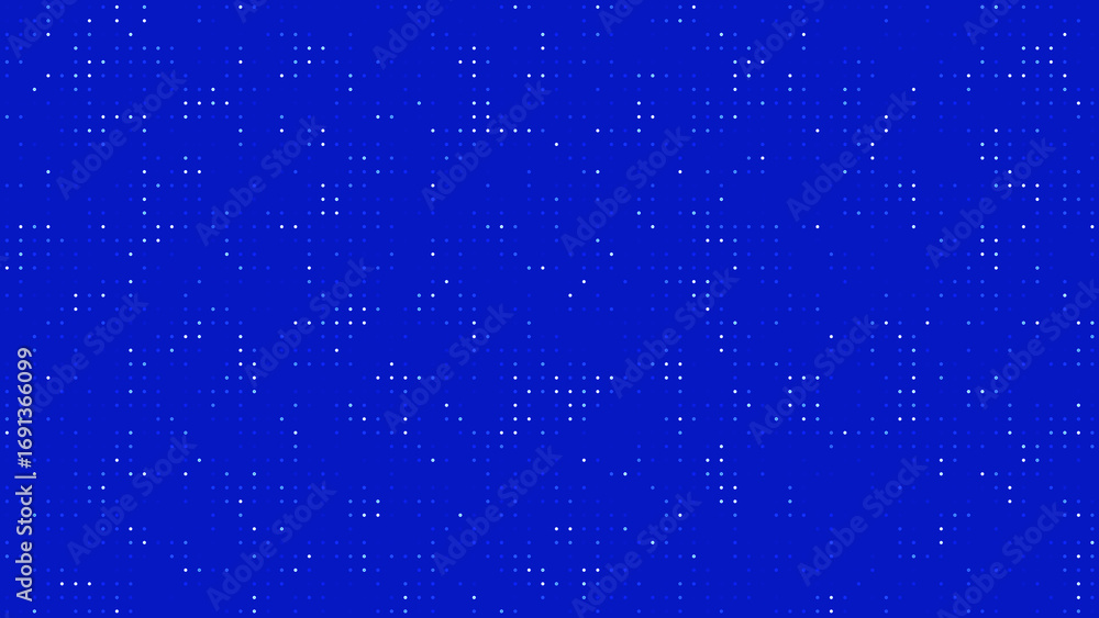 Obraz premium Abstract digital pattern with white dots on a vibrant blue backdrop texture concept