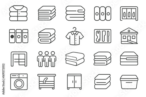 Inclusive Icon Sets. Outline icon set of inclusive sports and fitness: wheelchair basketball, prosthetic running leg, adaptive