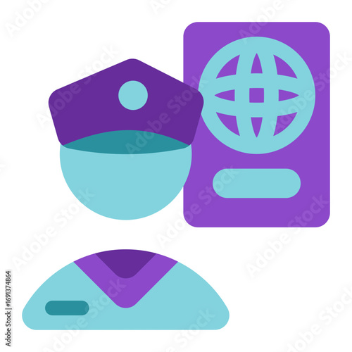 Passport control icon