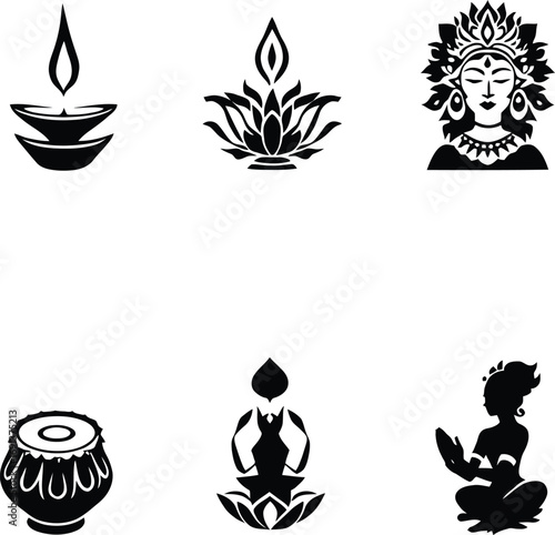 Lord Shiva: The Supreme Yogi and Destroyer of Evil vector black and white
