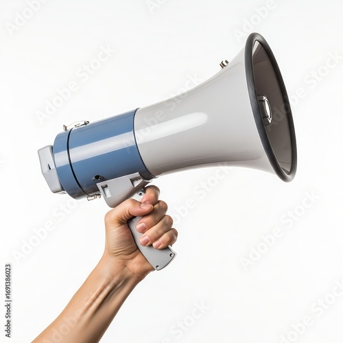 Hand Holding a Megaphone