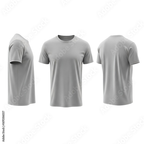 Plain Gray T-Shirt Mockup