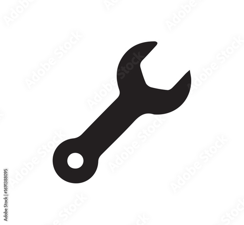 Wrench vector illustration isolated on white background
