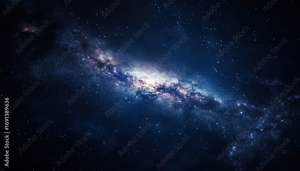 Fototapeta premium Starry Night: Spectacular Views Of Milky Way, Galaxy, And Cosmos On The Dark Sky – A Breathtaking And Awe-Inspiring Experience.