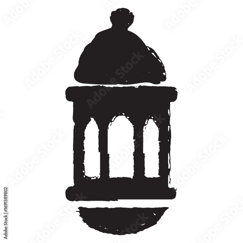 Elegant vintage lantern illustration hand sketch art 