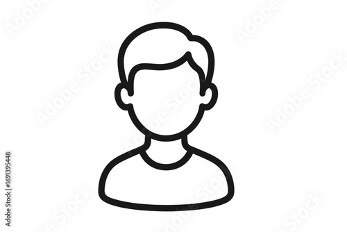 Modern user avatar icon outline style for design cards apps and social networks vector cartoon illustration transparent background ordered set profile symbol