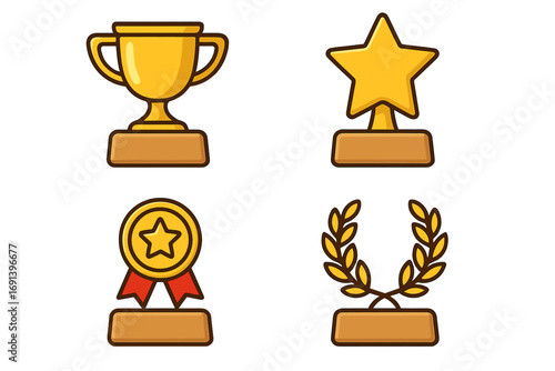 Isolated map pin and box icons set for websites, books, cards, apps, vector cartoon style with transparent background, vector symbols collection for location and packaging design