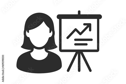 Superhero minimalistic linear icon. Web and graphic design element for apps, banners, social networks, cards. Vector cartoon illustration on transparent background