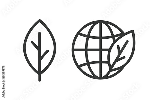 Meteorite impact on Earth globe outline linear icon, environmental concept vector illustration for graphic design, web, apps, advertising, and eco-friendly card designs with transparent background