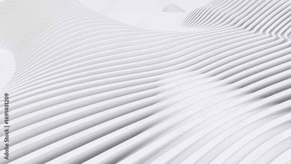 Naklejka premium Abstract Curved Shapes. White Circular Background.