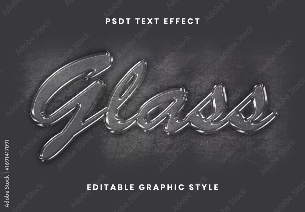 Script Writing Transparant White Glass Font Script Transparent Shiny Text Effect Stock Template ...