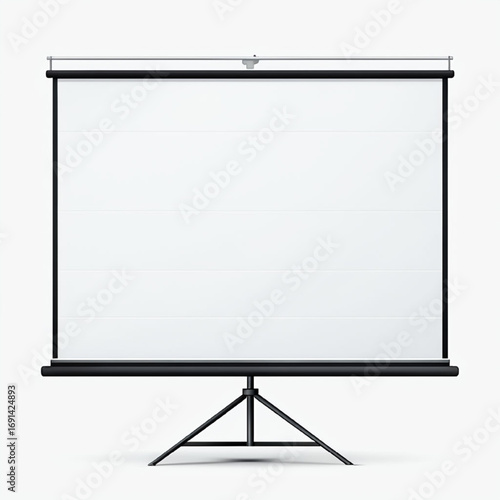 A blank canvas on an easel: a modern design and space for creativity.