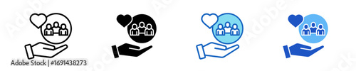 Social Responsibility  Icon Set Multiple Style Collection