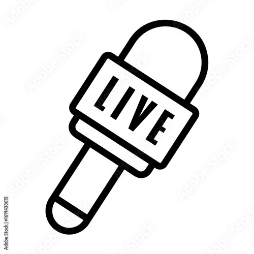 journalist Line Icon