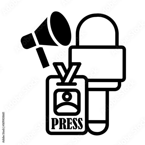 journalist Line Icon