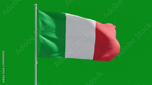 Italian flag waving