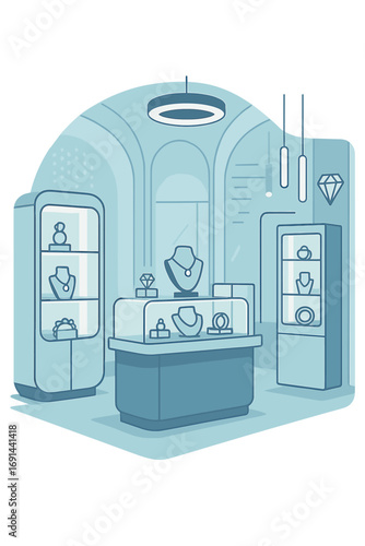 A Futuristic Jewelry Store: A Vision of Elegant Modern Design